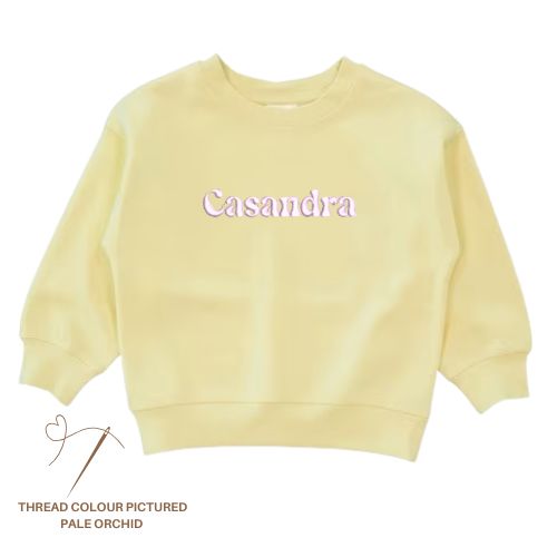 Custom Name Embroidered Sweater - Junior
