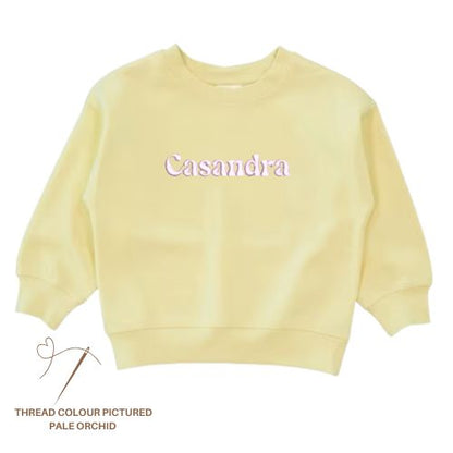 Custom Name Embroidered Sweater - Junior
