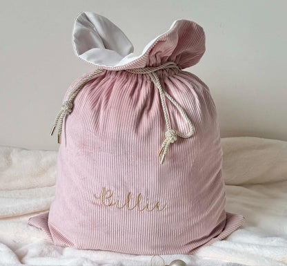 Luxury Corduroy Santa Sack - Dusty Mauve