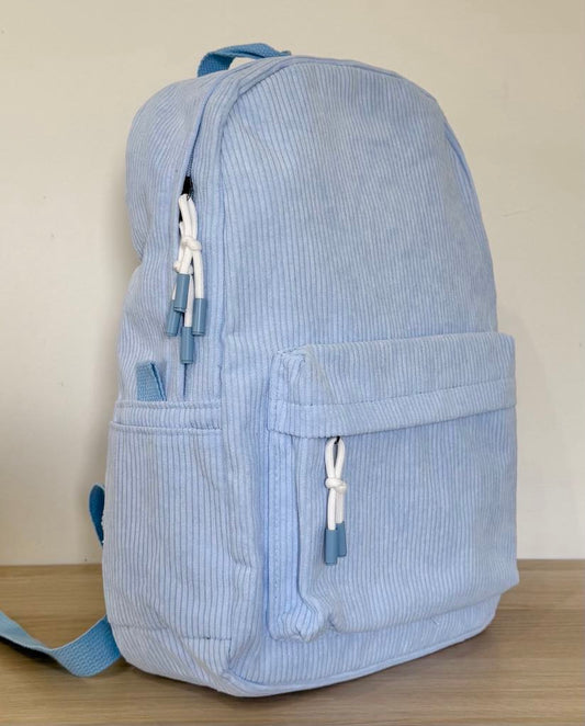 Corduroy Backpack - Blue