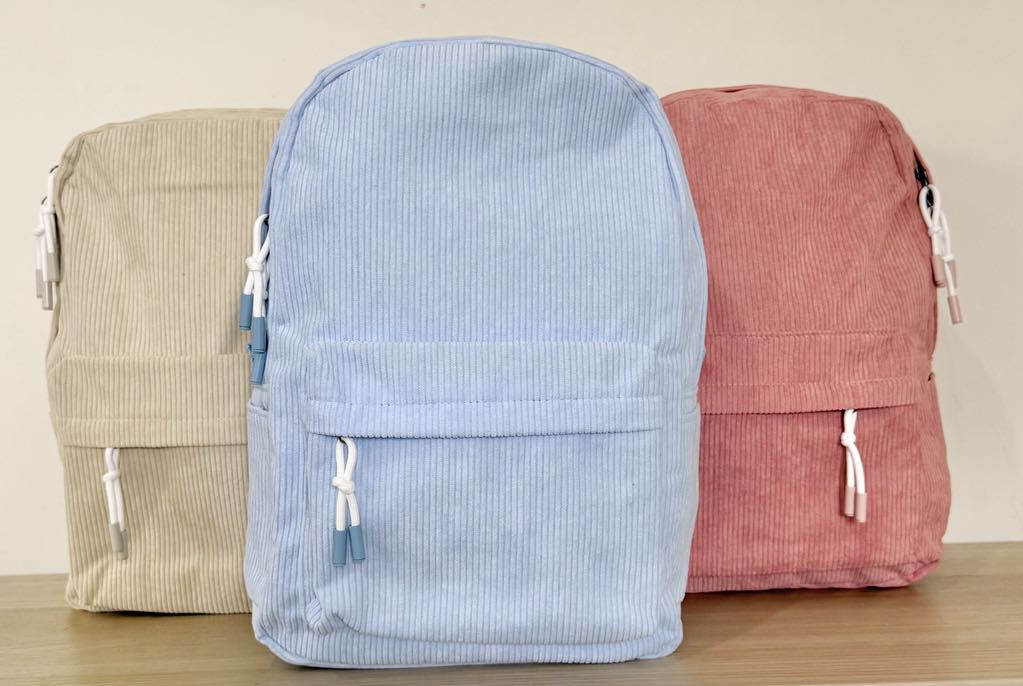 Corduroy Backpack - Blue