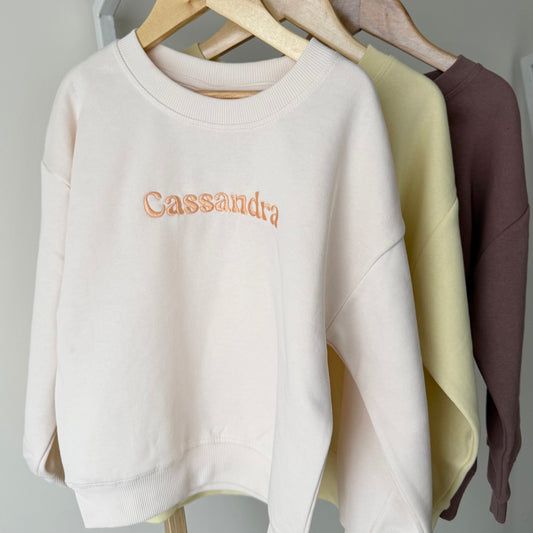 Custom Embroidered Name Sweater - Youth