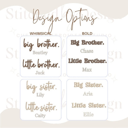 Little/Big Sibling Embroidered Name Sweater - Youth
