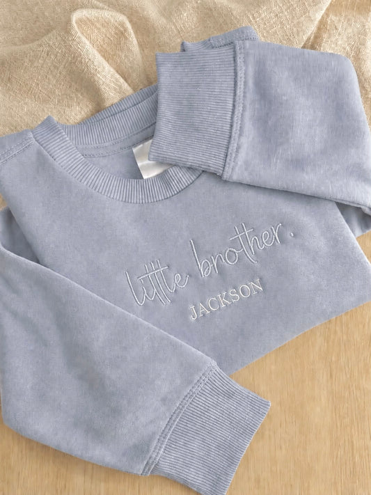 Little/Big Sibling Embroidered Sweater - Junior