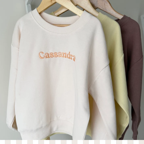 Custom Embroidered Name Sweater - Youth