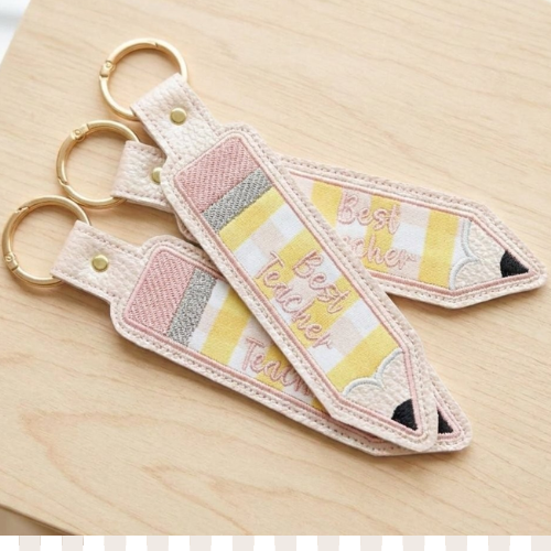 Custom Embroidered Pencil Keyring