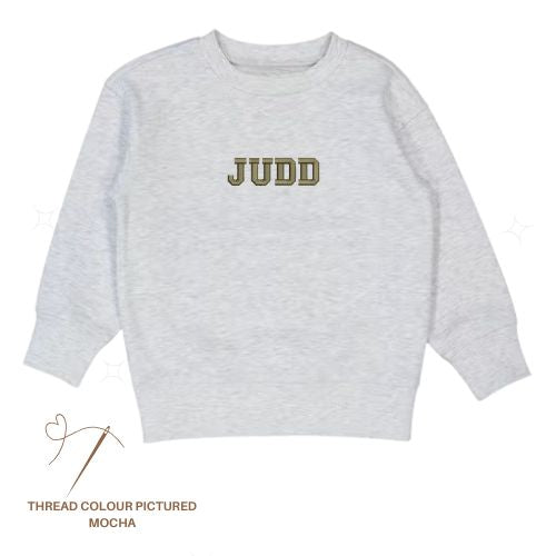 Custom Embroidered Name Sweater - Youth