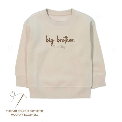Little/Big Sibling Embroidered Name Sweater - Youth