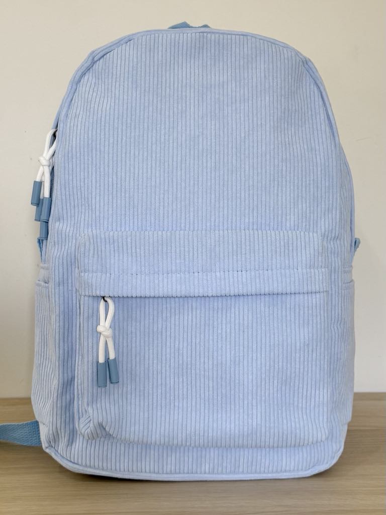 Corduroy Backpack - Blue