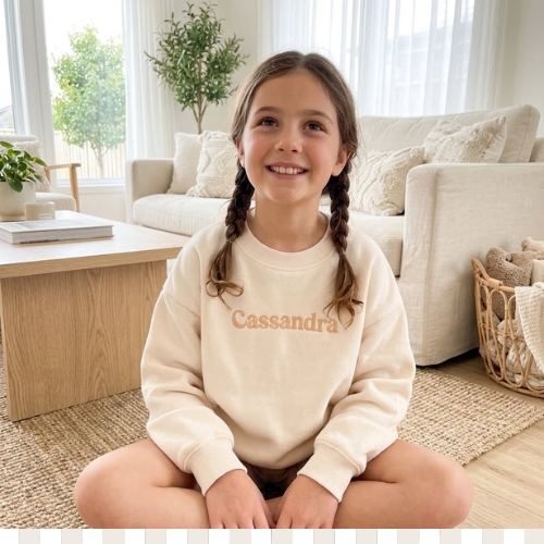 Custom Embroidered Name Sweater - Youth
